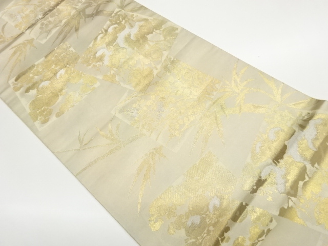JAPANESE FUKURO OBI / WOVEN SHIKISHI PATTERN